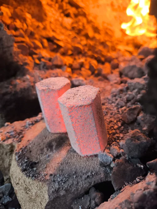 زغال فشرده پسته آبی